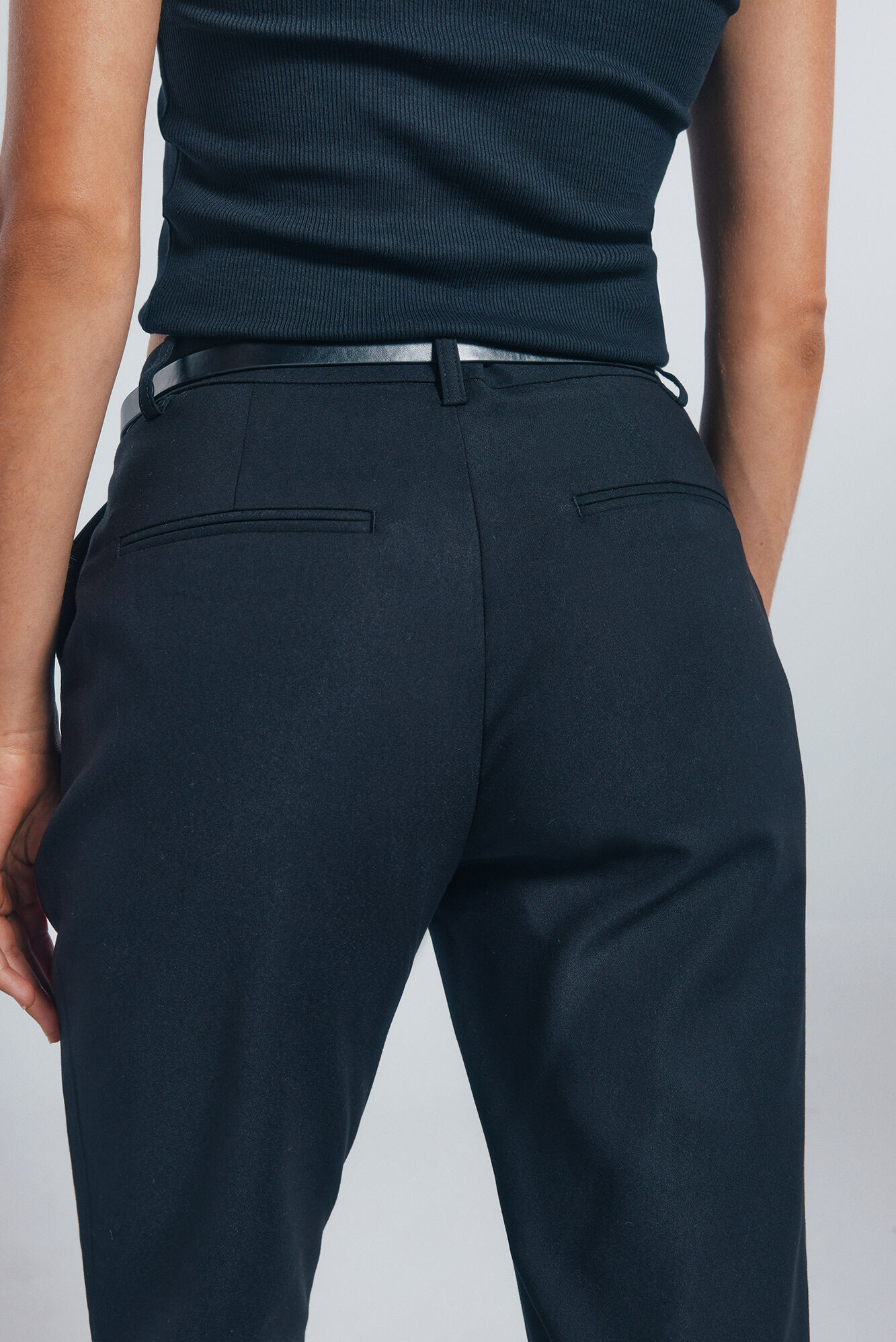 Springfield Pantal&oacute;n chino recto negro
