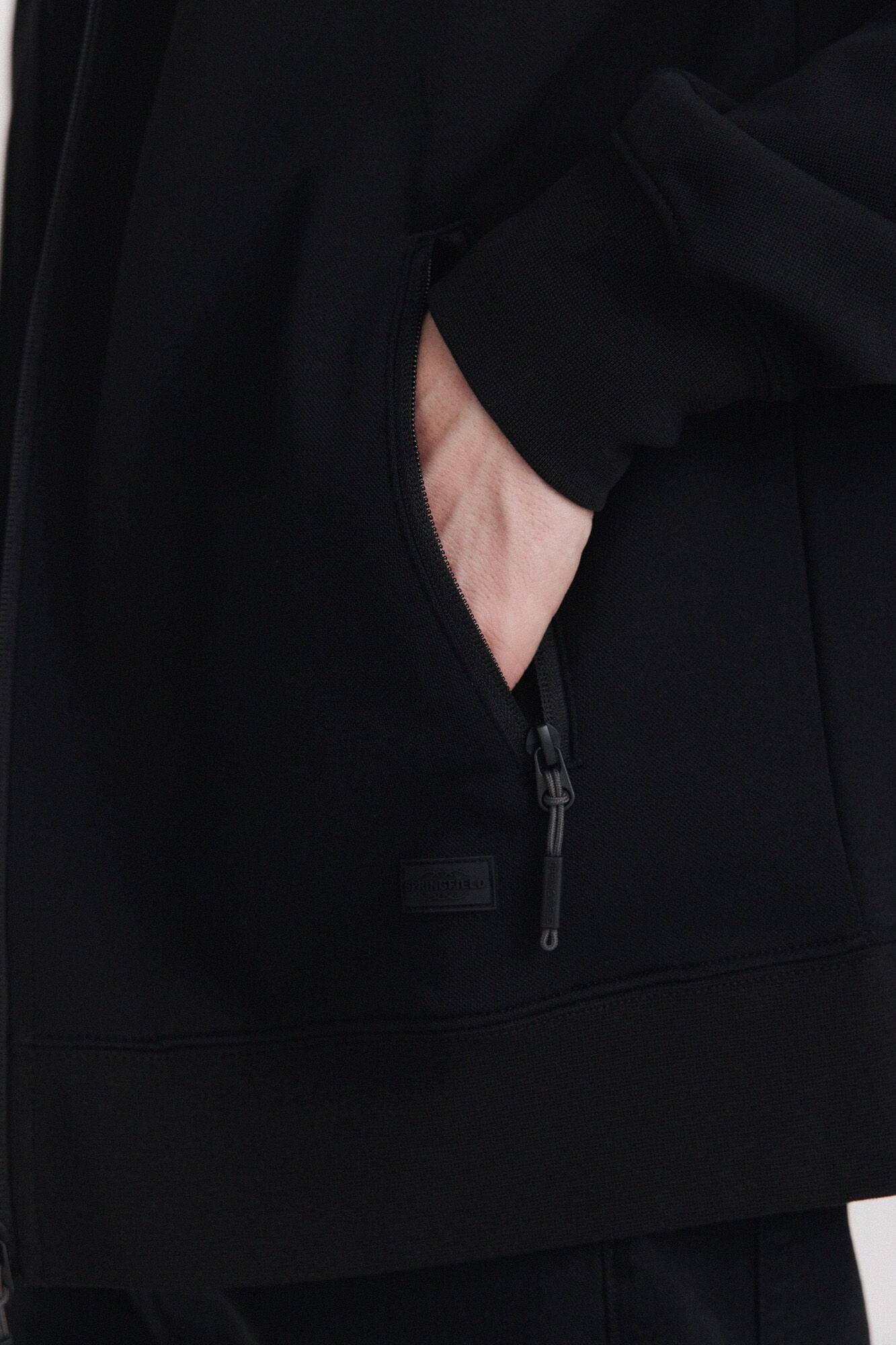 Springfield Sudadera t&eacute;cnica con capucha negro