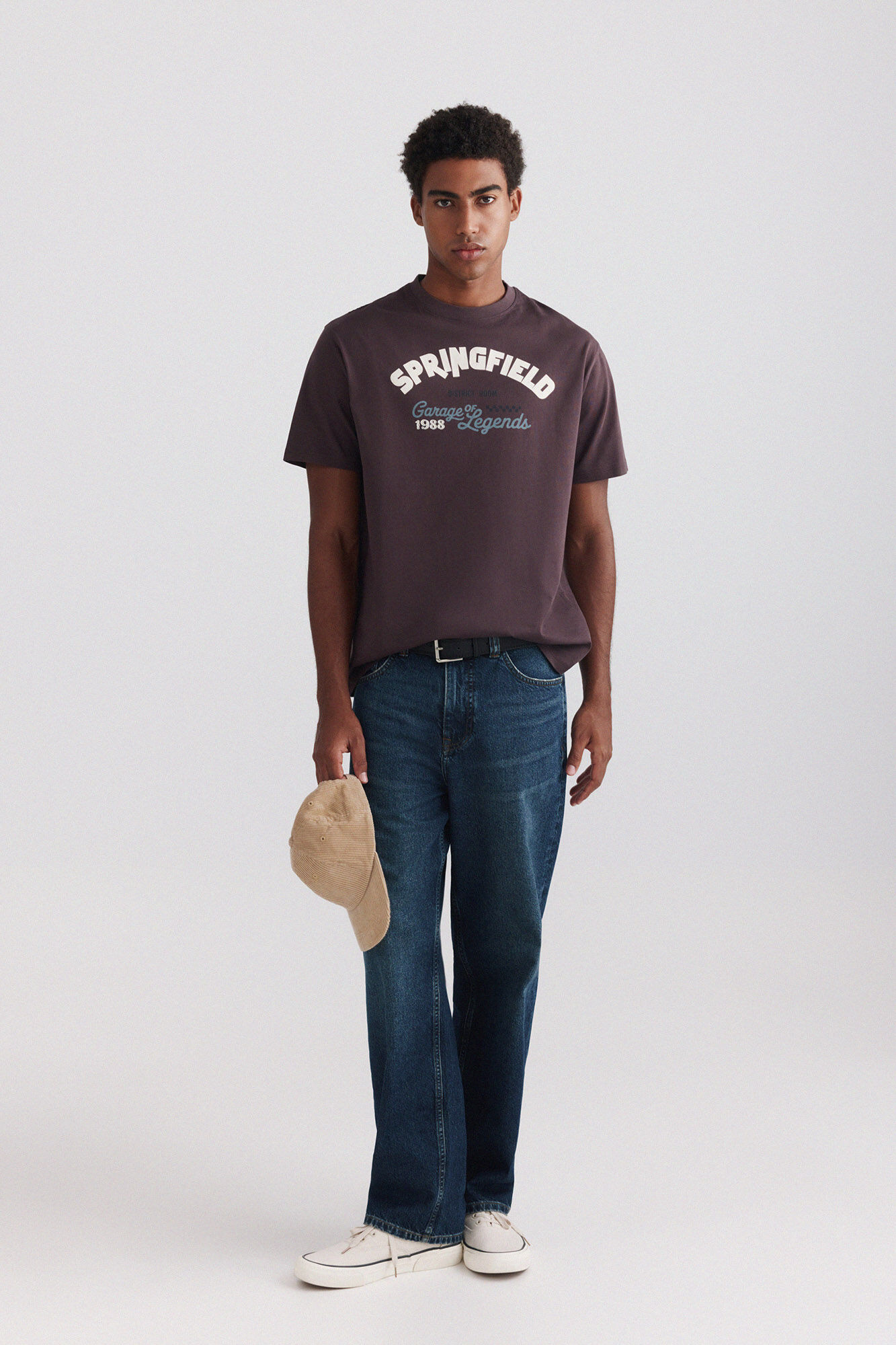 Springfield Playera Springfield legends p&uacute;rpura