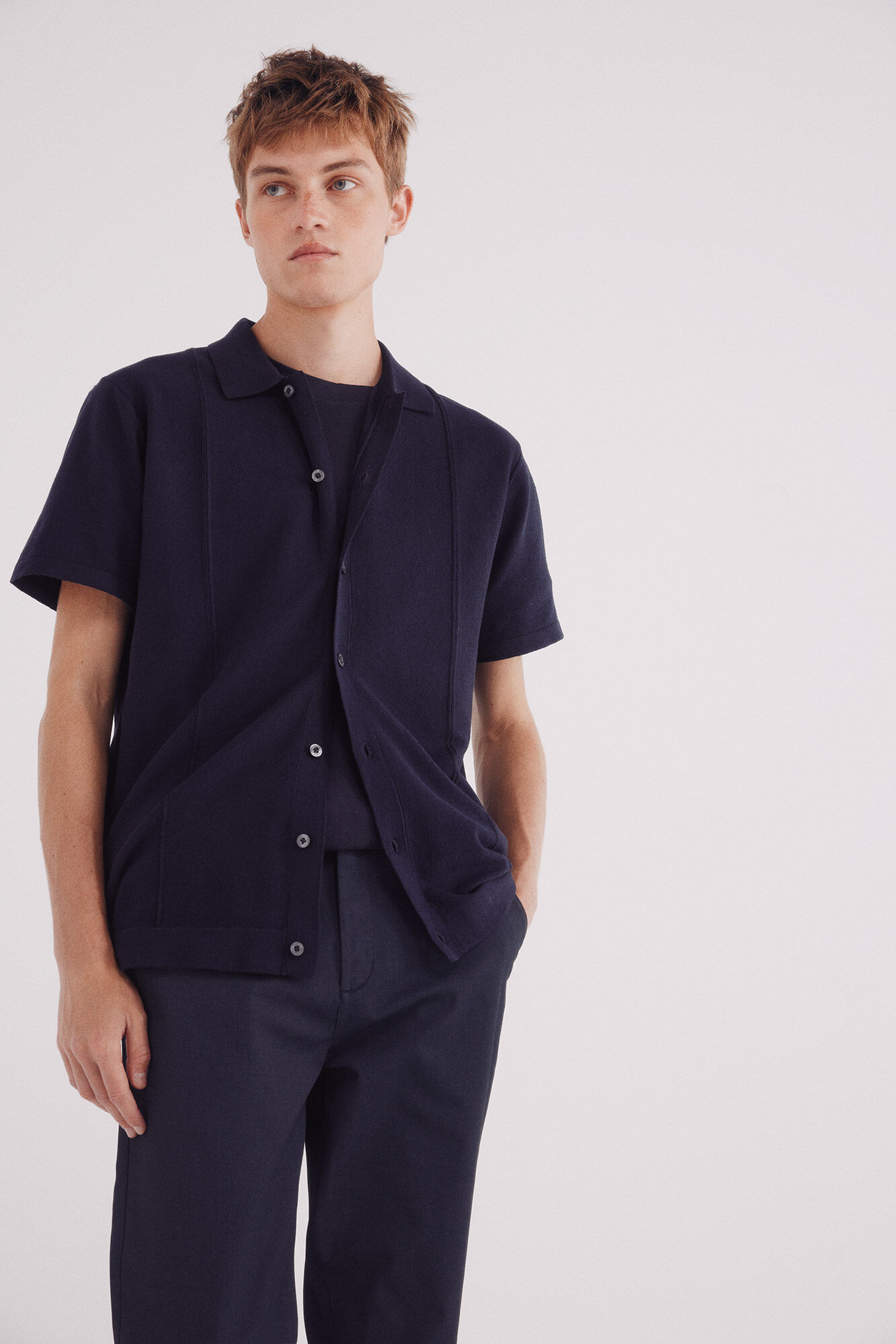 Springfield Pantal&oacute;n chino microestampado slim fit marino