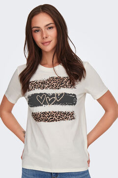 Springfield Playera de manga corta y cuello redondo natural