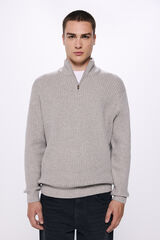 Springfield Suéter cuello camionero estructura gris