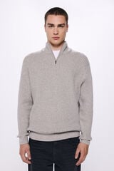 Springfield Suéter cuello camionero estructura gris