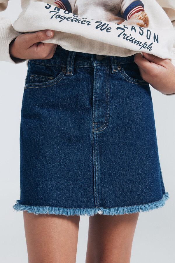 Springfield Kids Falda denim niña azulado