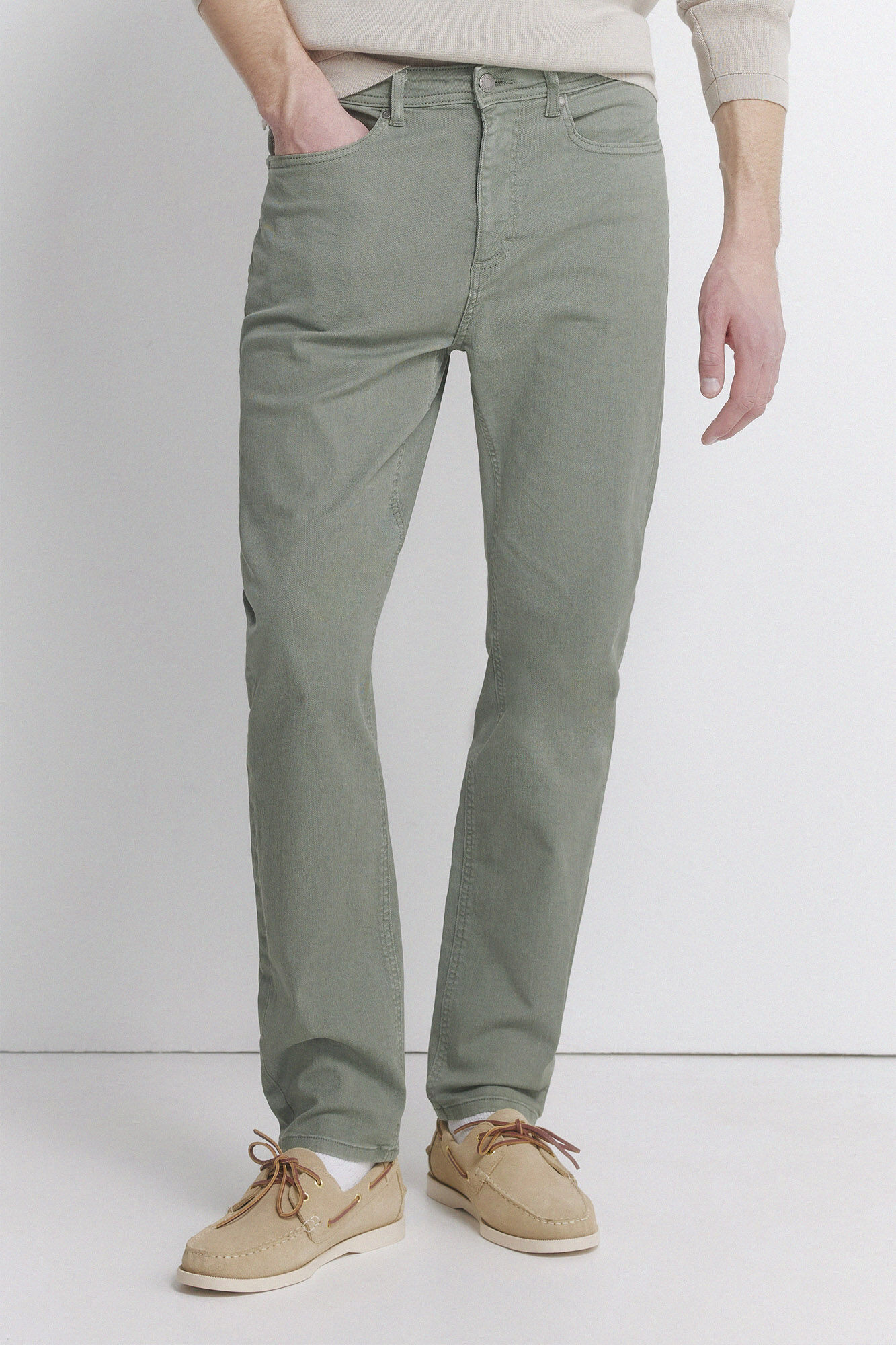 Springfield Pantal&oacute;n de 5 bolsillos lavado slim fit