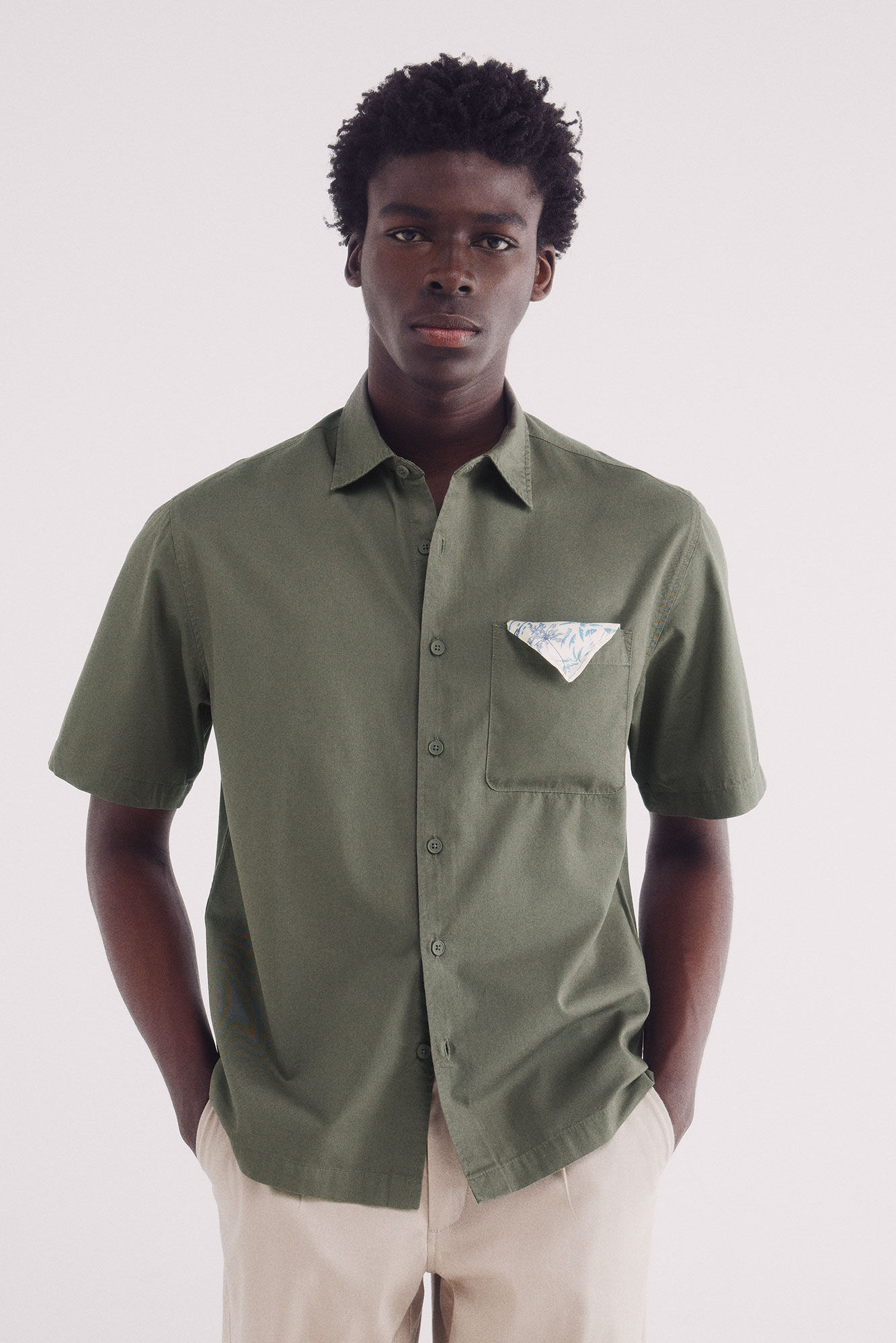 Springfield Camisa manga corta tencel