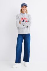 Springfield Sudadera Mickey Mouse algodón gris