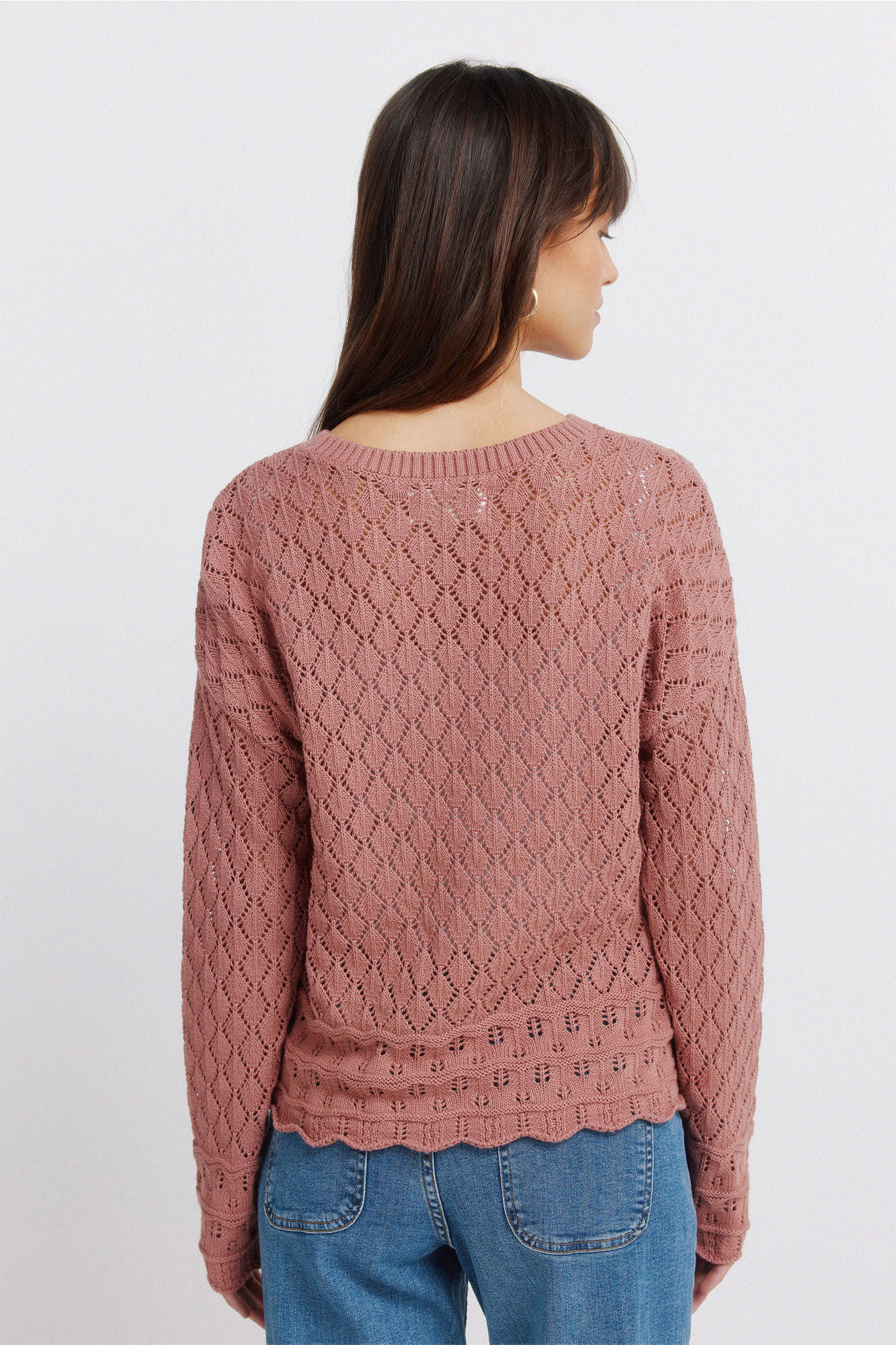 Springfield Su&eacute;ter de tejido pointelle rosa