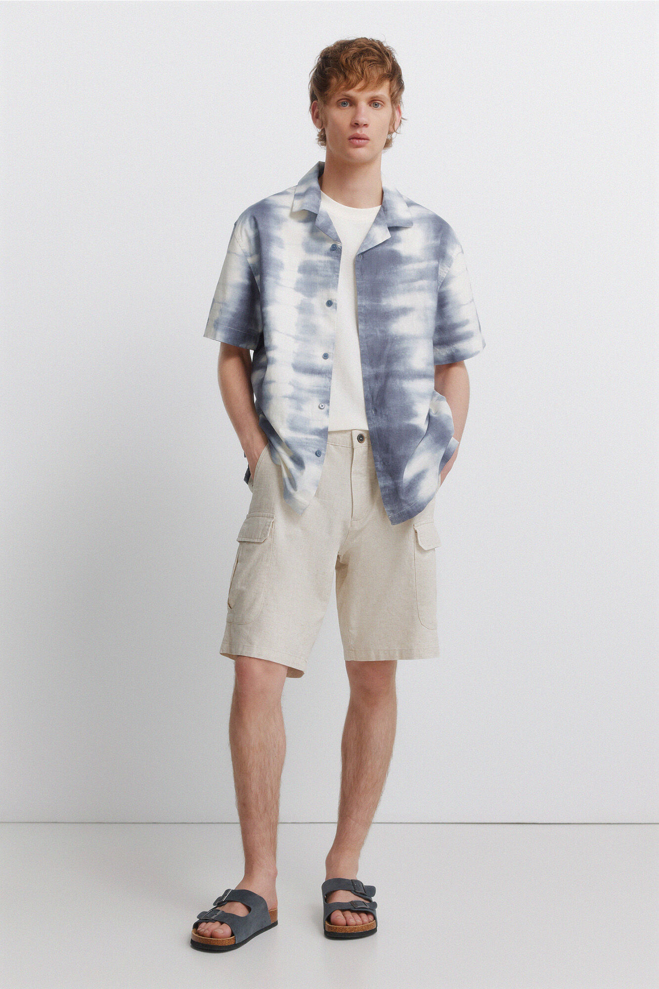 Springfield Bermudas cargo de lino comfort fit