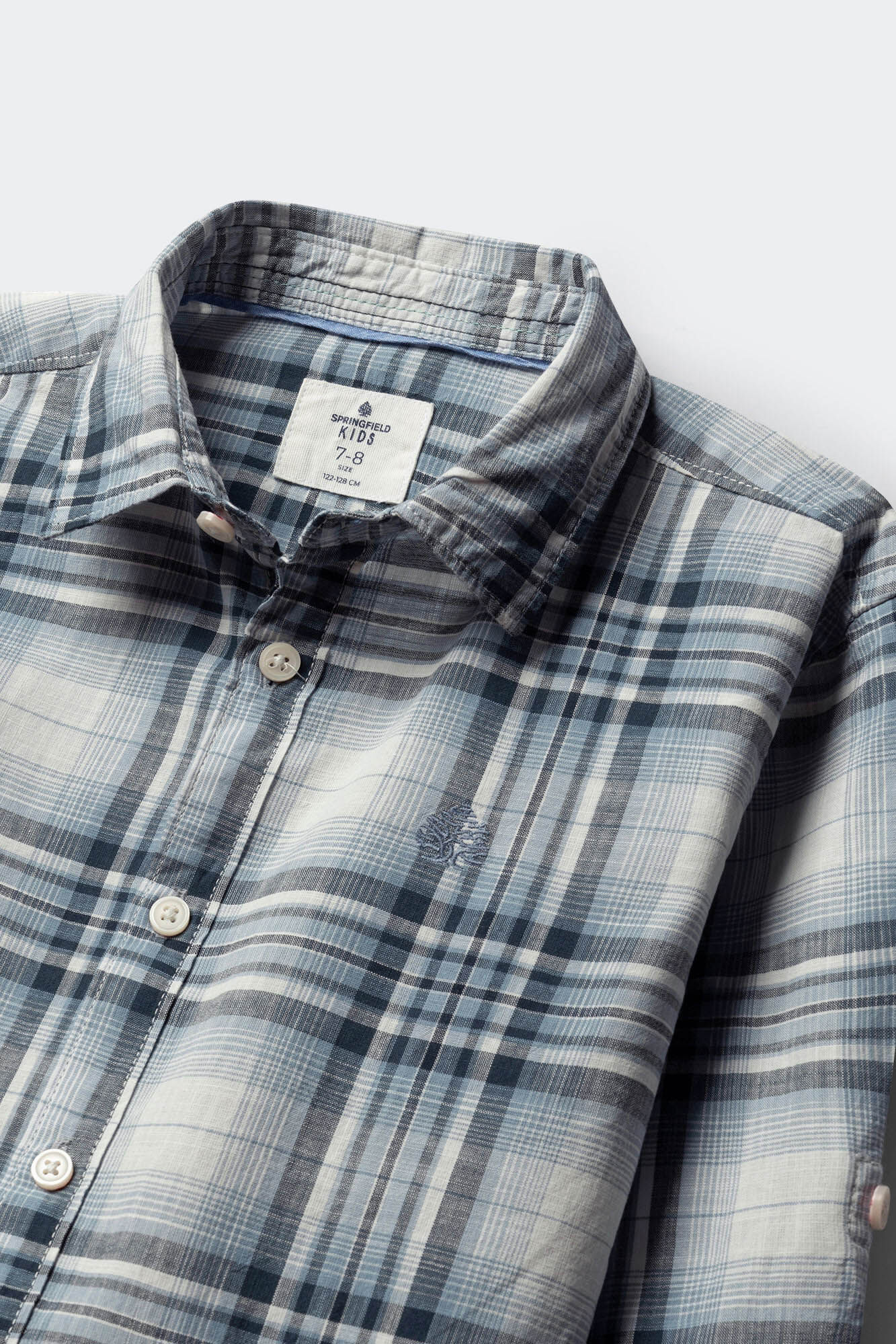 Springfield Kids Camisa cuadros le&ntilde;ador ni&ntilde;o azul indigo