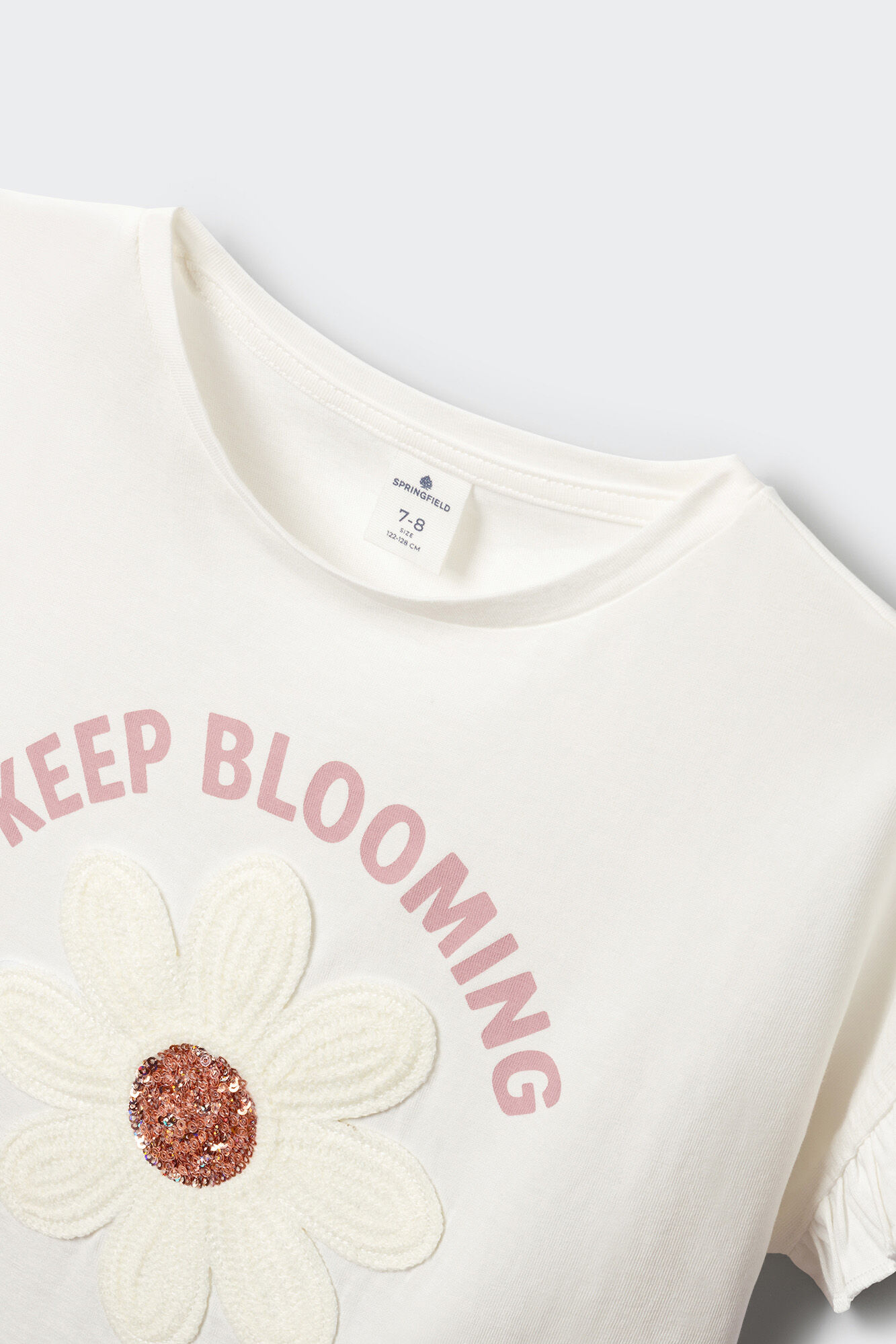 Springfield Kids Playera manga corta blooming para ni&ntilde;a marfil