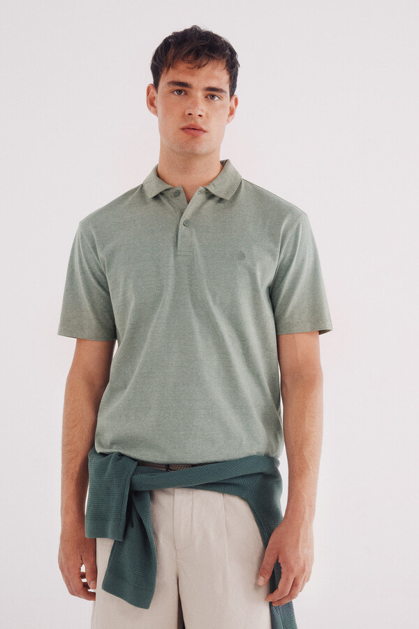 Springfield Polo jersey microraya verde