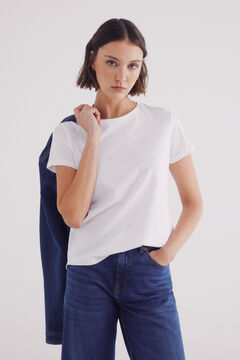 Springfield Playera básica manga vuelta natural