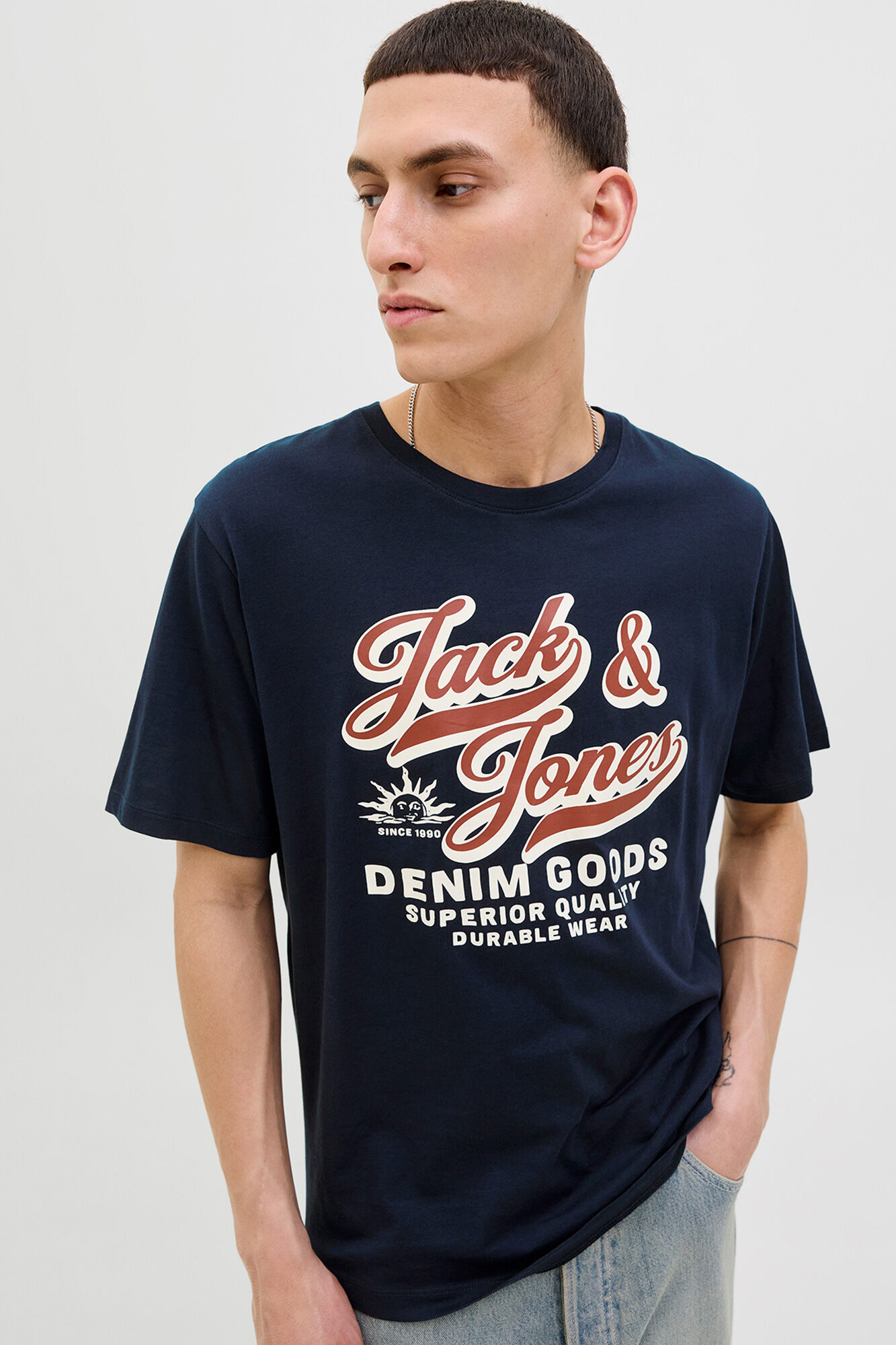 Jack & Jones Playera con logo grande