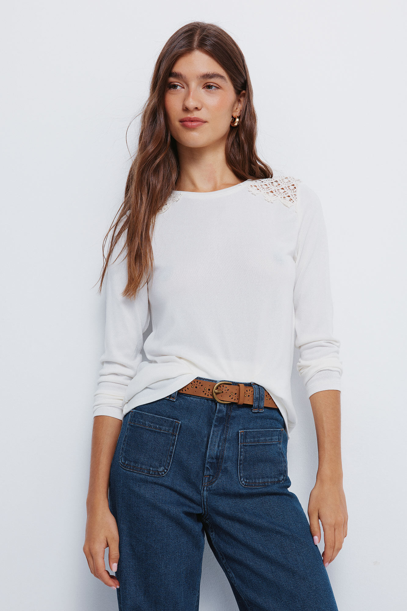 Springfield Playera con hombros al crochet