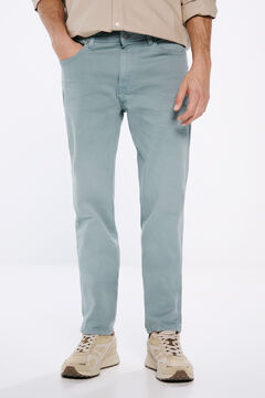 Springfield Pantalón color lavado slim fit azul