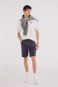 Springfield Bermuda color ligera lavada slim fit azul