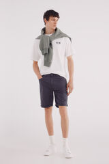 Springfield Bermuda color ligera lavada slim fit azul