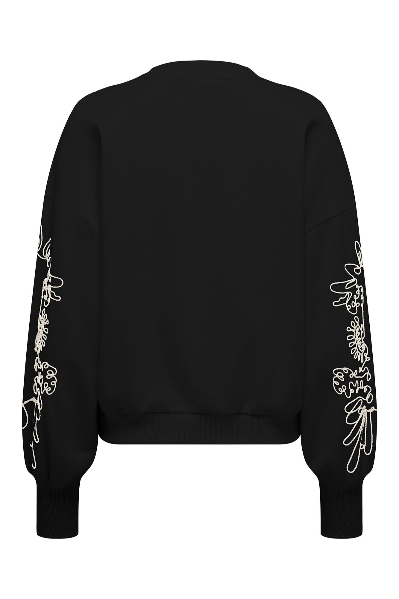 Only Sudadera de cuello redondo negro