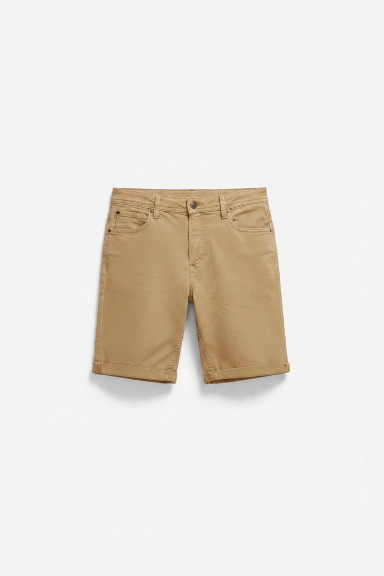 Springfield Bermudas de 5 bolsillos lavadas slim fit beige
