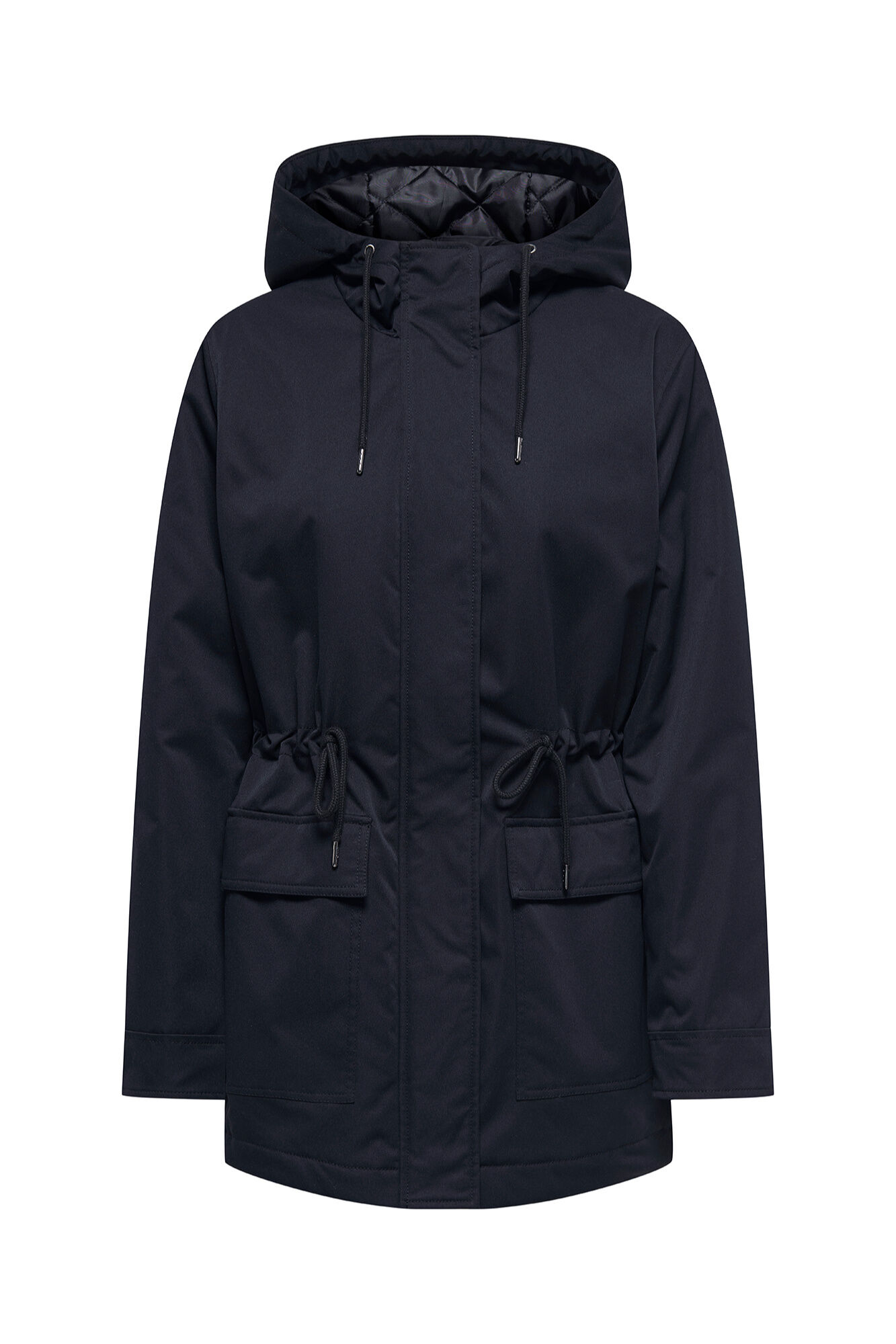 Only Parka con capucha marino