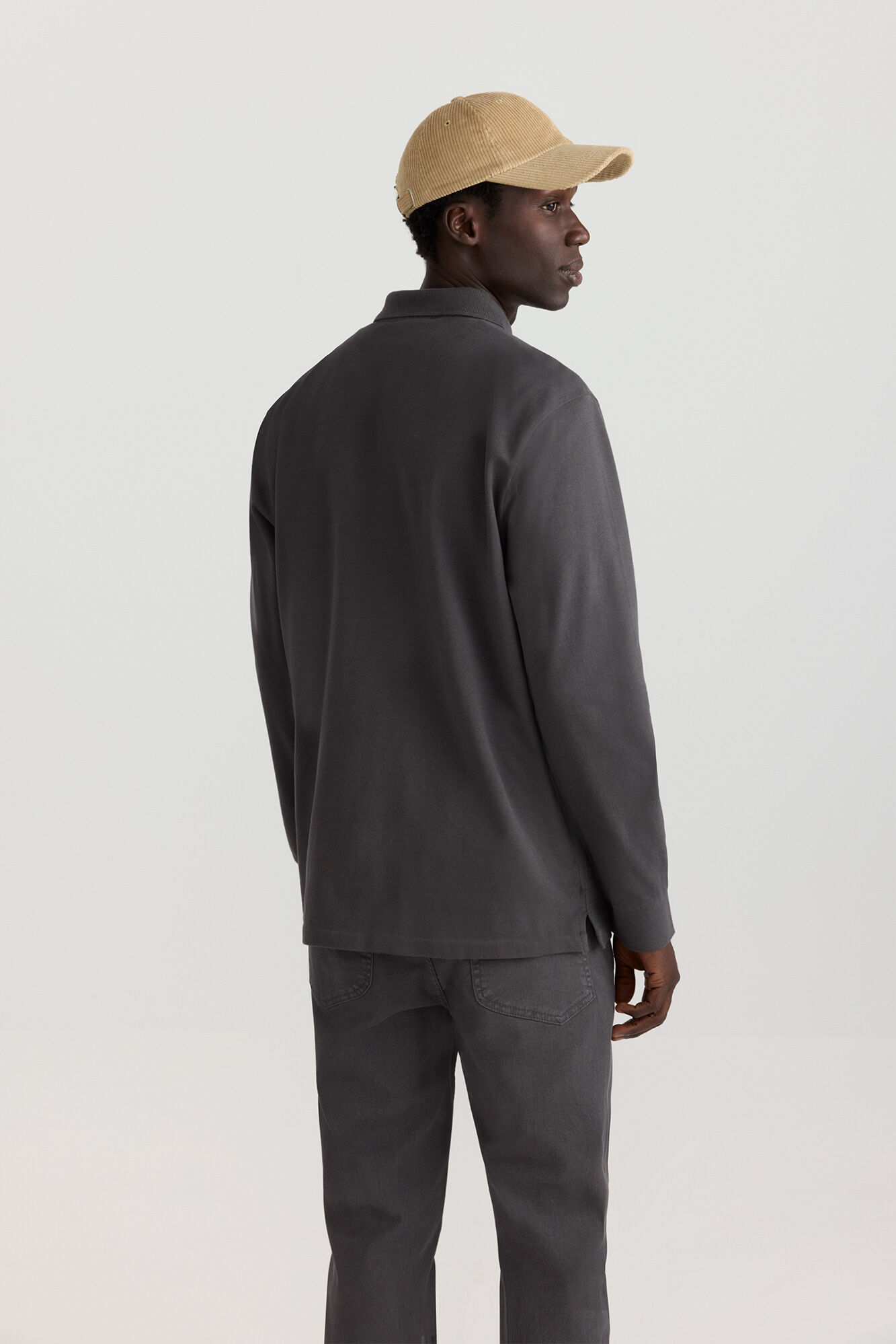 Springfield Polo de piqu&eacute; de manga larga regular fit gris