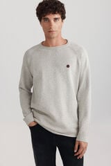 Springfield Su&eacute;ter liso con trenzado y cuello alto gris