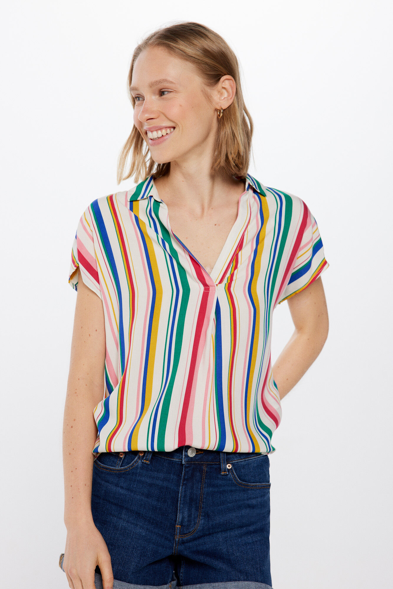 Blusa Polera Fluida Camisas y blusas de mujer Springfield MX