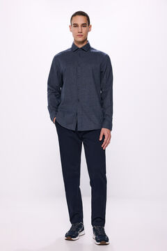 Springfield Camisa micro pata de gallo gris