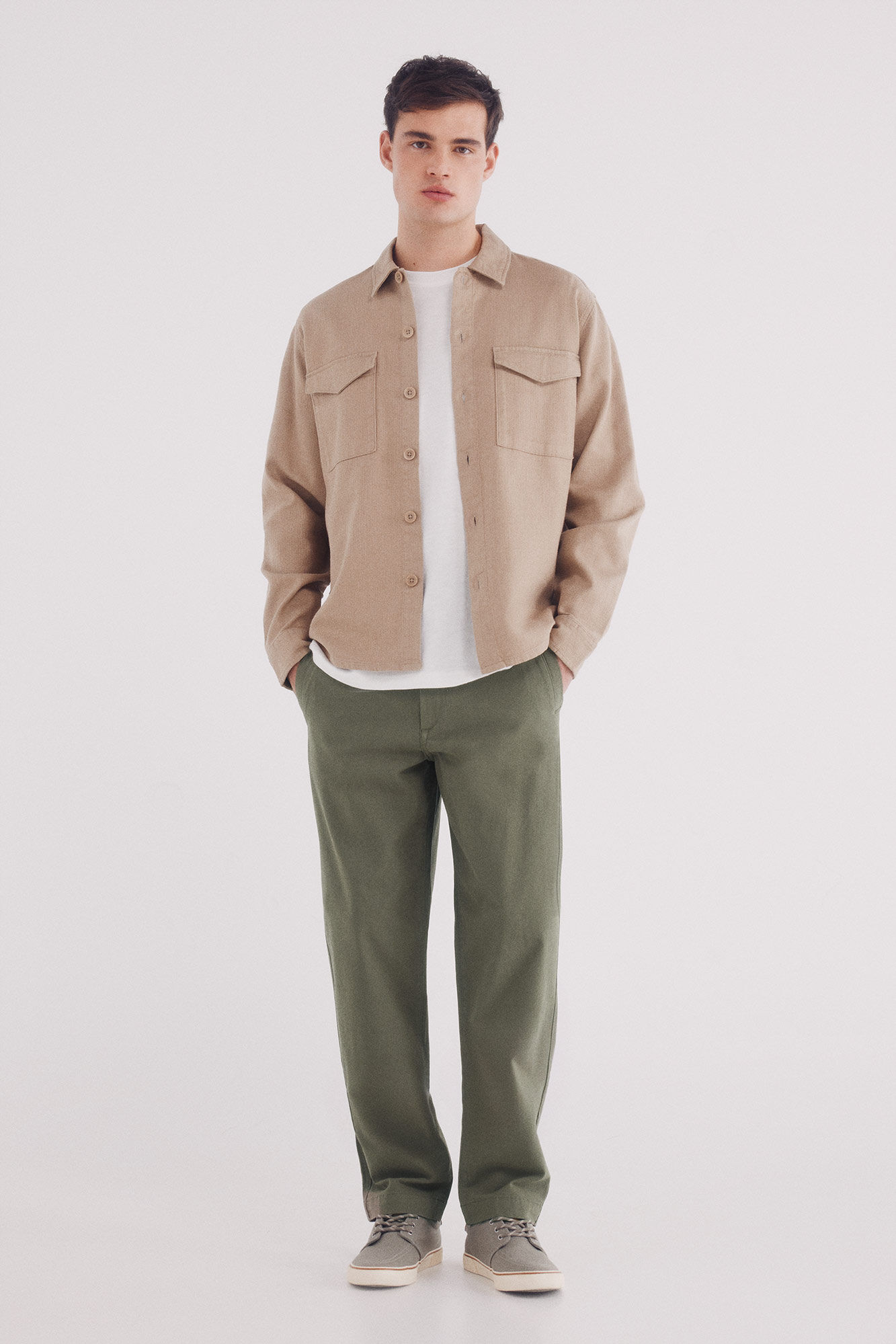 Springfield Pantal&oacute;n recto canvas kaki