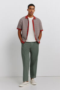 Springfield Pantal&oacute;n de corte recto de lino