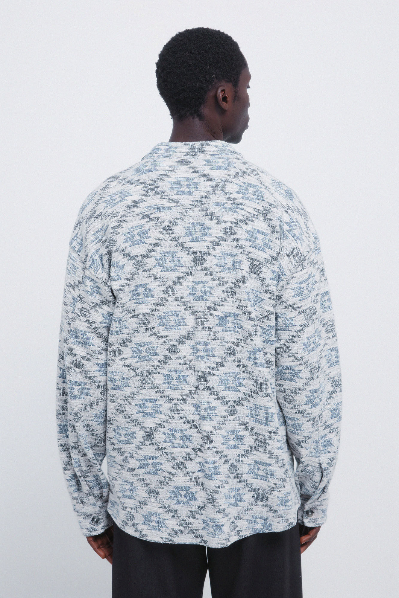 Springfield Camisa de jacquard &eacute;tnica azulado