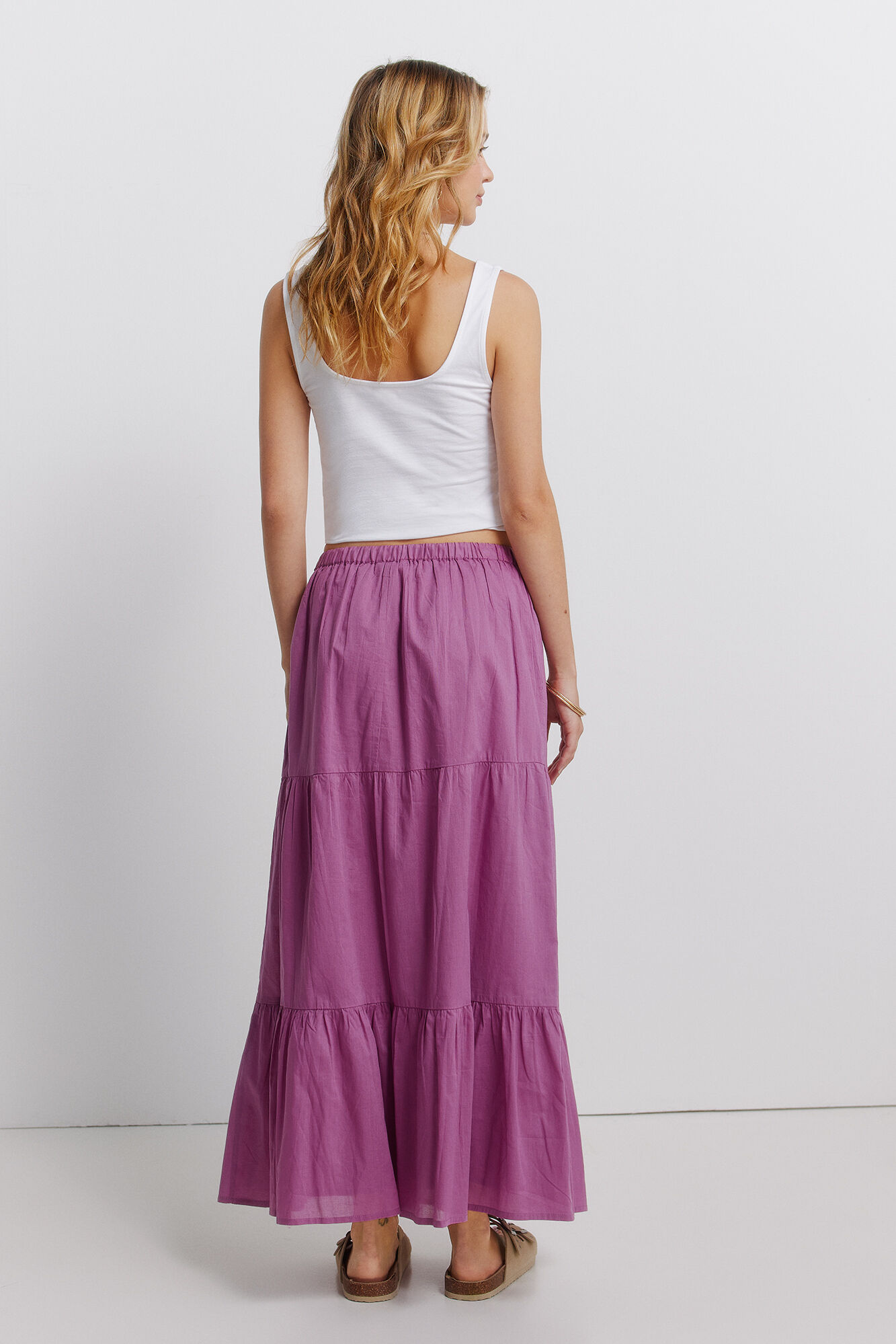 Springfield Falda midi con volantes morado/lila
