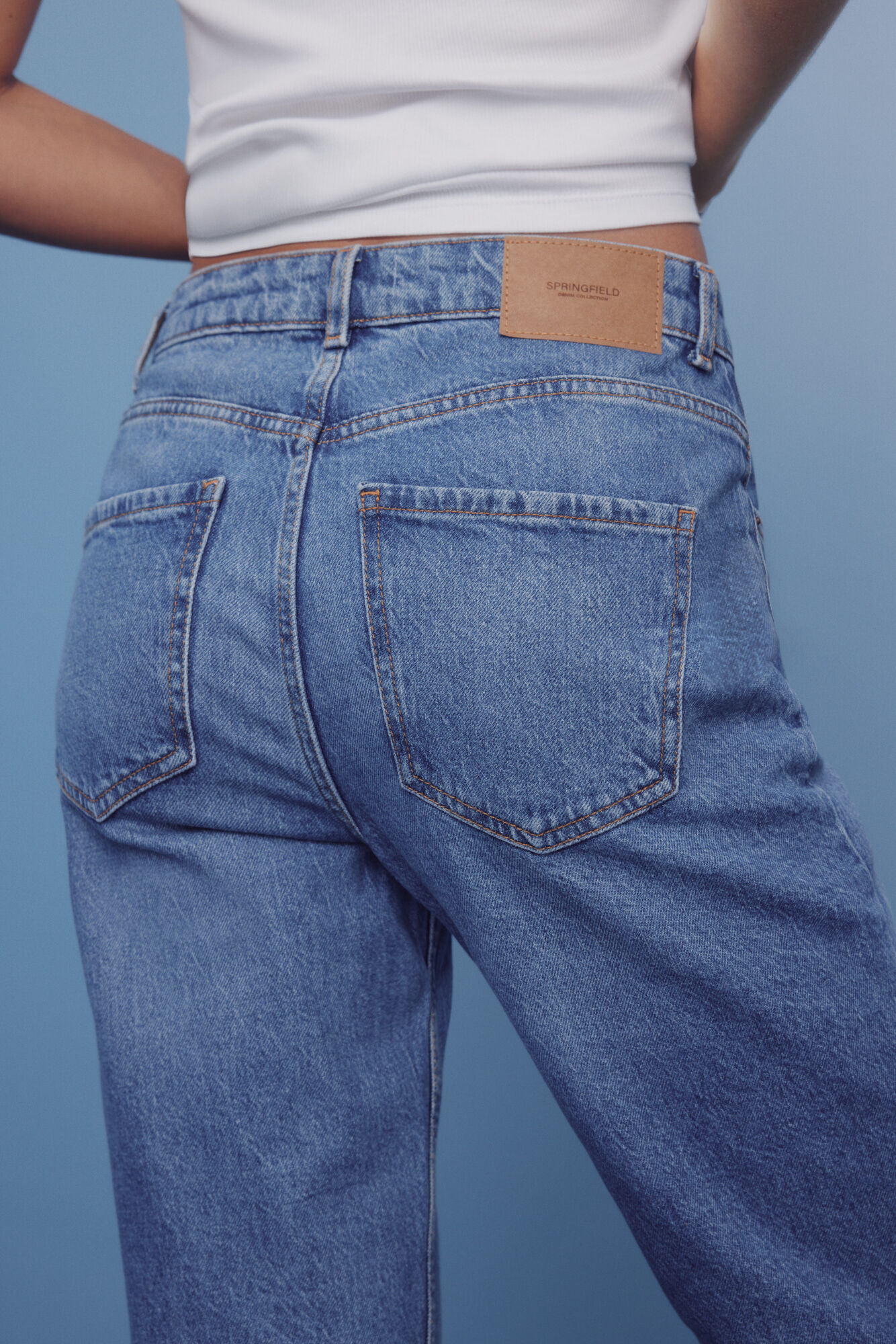 Springfield Jeans mom azul