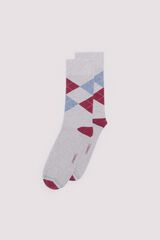 Springfield Calcetín jacquard rombos gris
