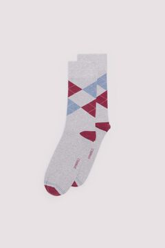 Springfield Calcetín jacquard rombos gris