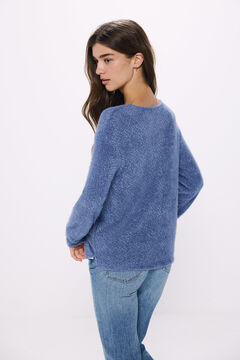 Springfield Playera chenilla escote redondo azul