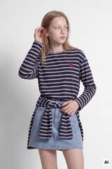 Springfield Kids Playera manga larga multirayas ni&ntilde;a azul mezcla