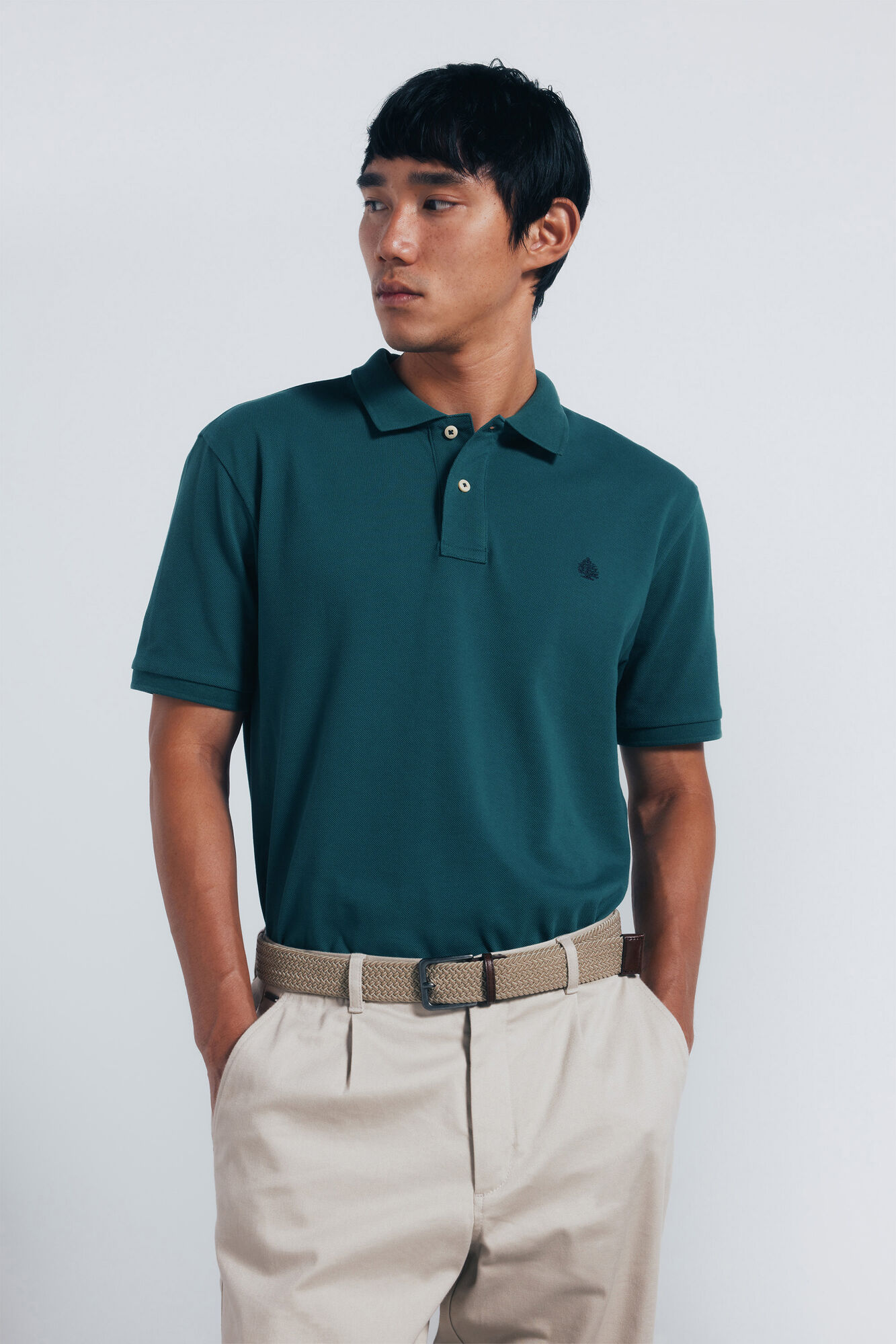 Springfield Polo piqu&eacute; b&aacute;sico regular fit verde