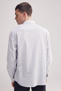 Springfield Camisa seersucker rayas azul