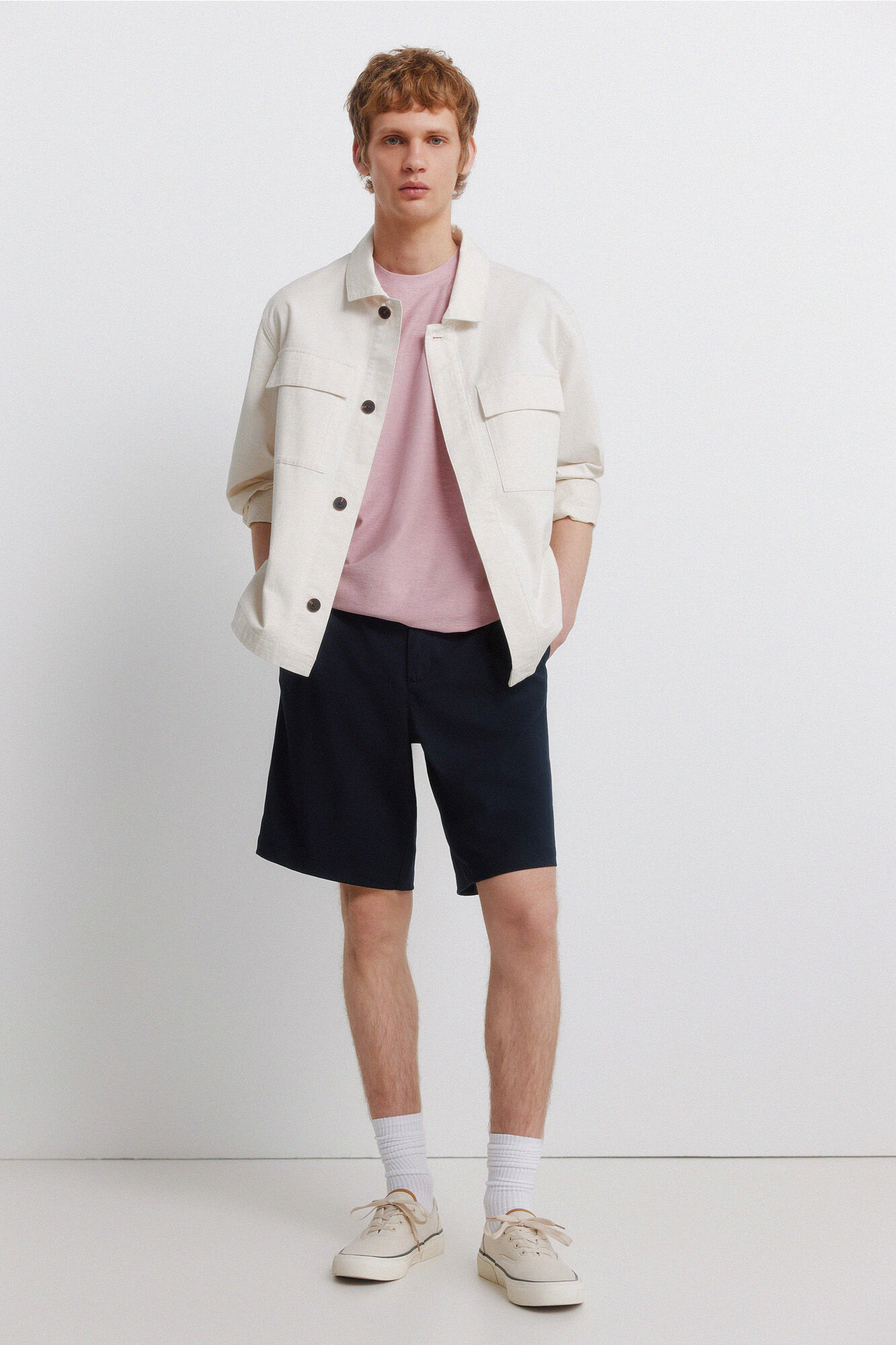 Springfield Playera de oxford rosa