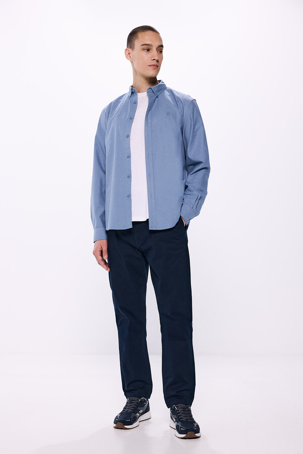Springfield Pantalón chino regular fit marino