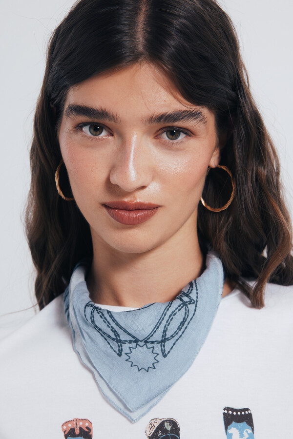 Springfield Pañuelo bandana chica cowboy caballo azul mezcla