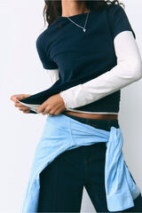 Springfield Playera b&aacute;sica entallada negro