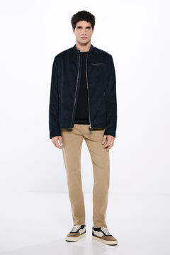 Springfield Pantalón color lavado slim fit beige