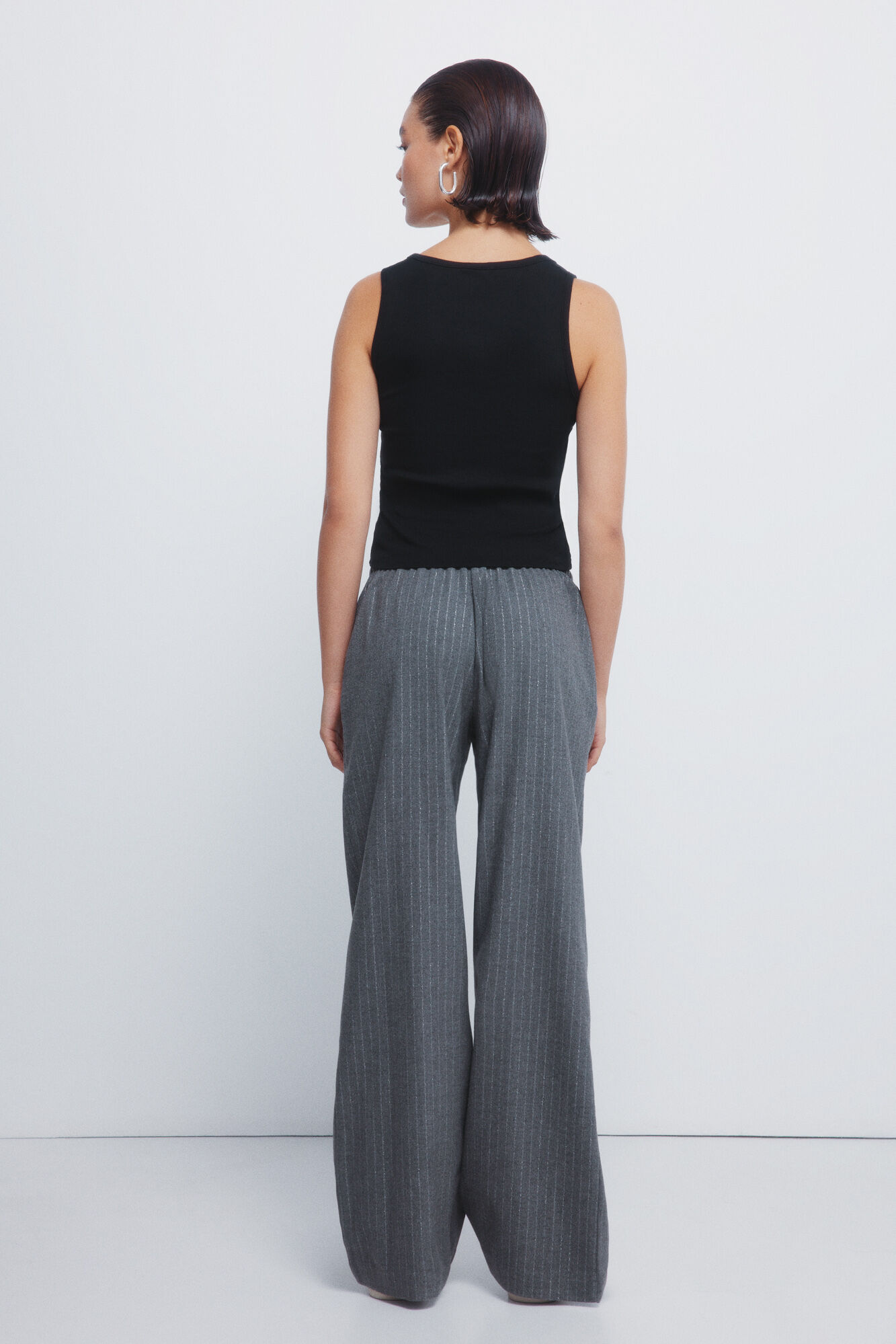 Springfield Pantalones jogger de rayas de l&uacute;rex gris