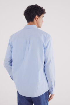 Springfield Camisa rayas popelín azul