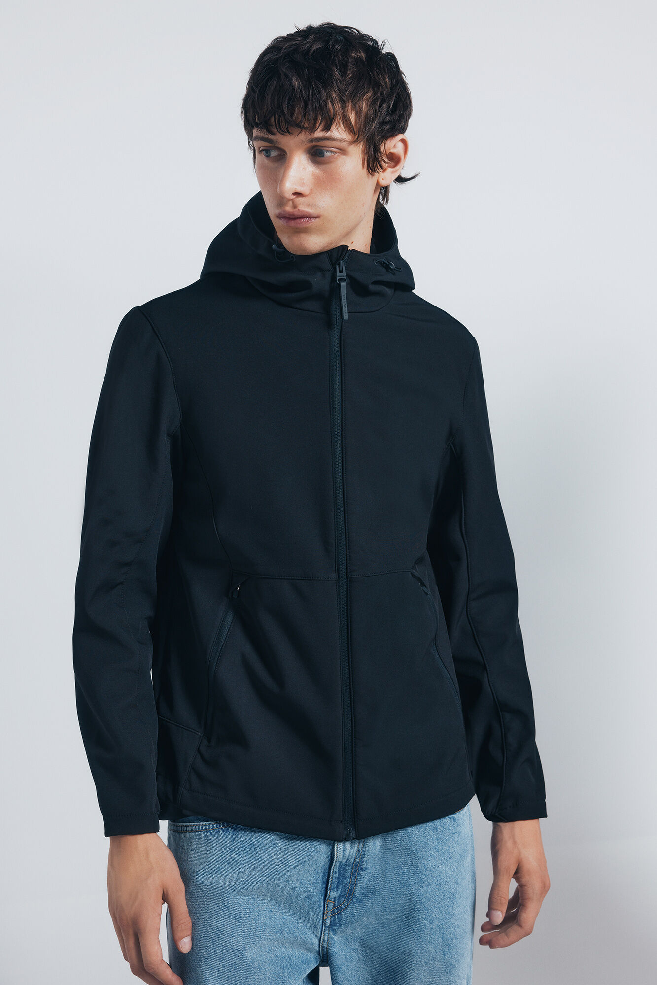Springfield Parka t&eacute;cnica shoftshell negro