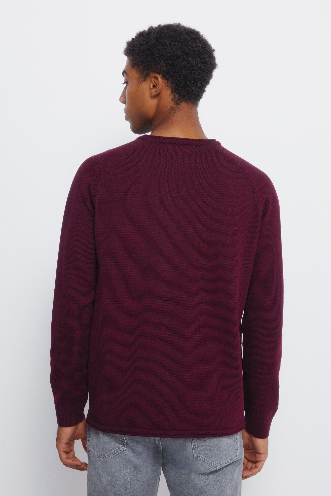 Springfield Jersey de cuello liso p&uacute;rpura