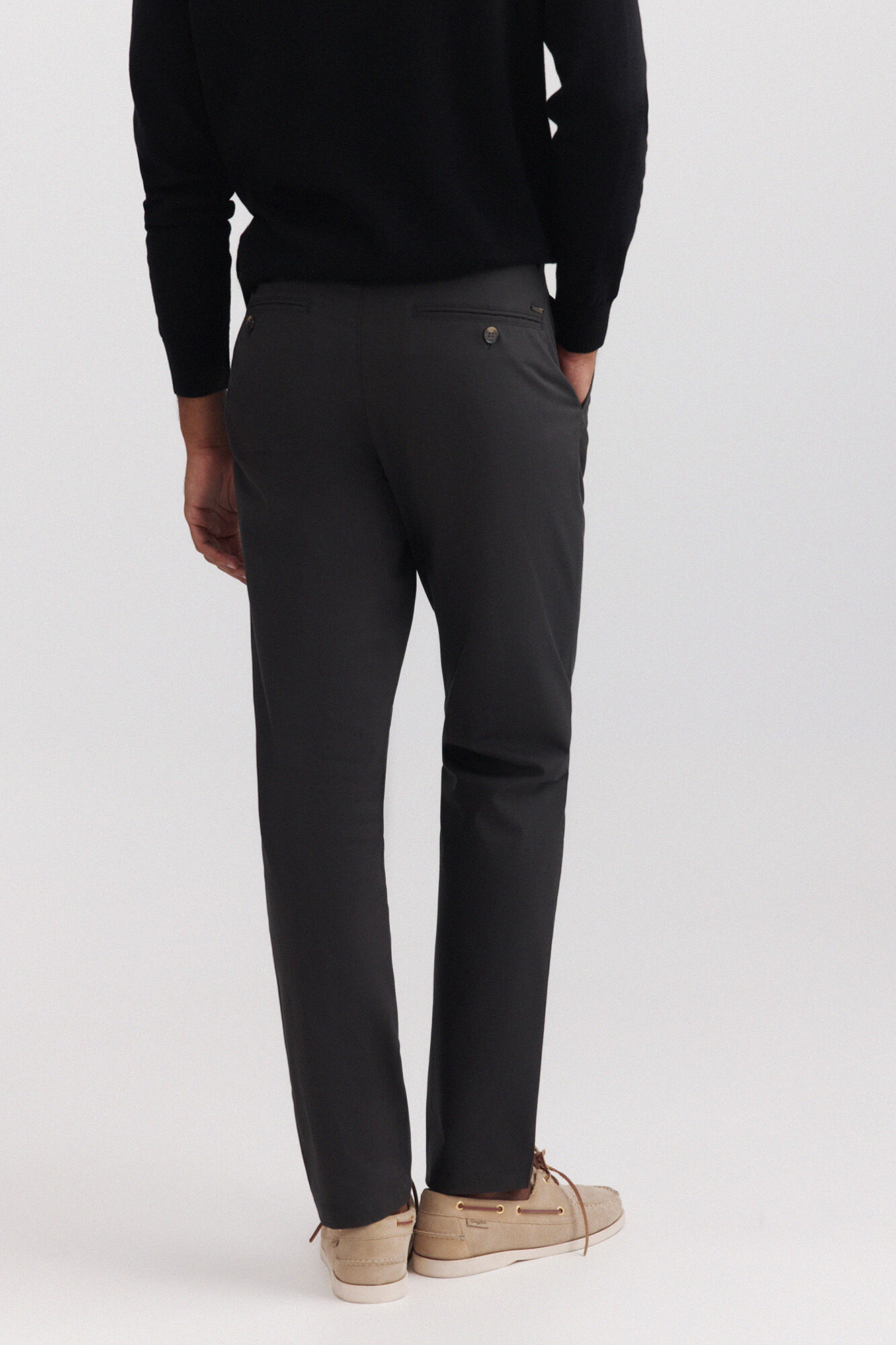Springfield Pantal&oacute;n chino de estructura bicolor comfort fit caf&eacute;